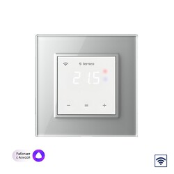 Wi-Fi Терморегулятор Terneo SX с рамкой LIVOLO с сенсорным управлением, внешний датчик температуры, серый