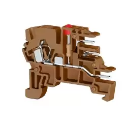 0.0.0.3.64018, Клеммник пружинный с разъёмом, на DIN-рейку, 2,5 мм.кв., (коричневый); PCY 2,5