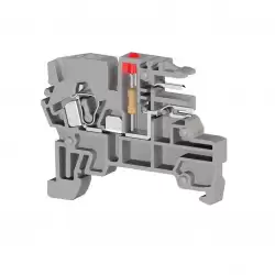 0.0.0.3.64027, Клеммник пружинный с разъёмом, с индикацией 220 VAC, на DIN-рейку, 2,5 мм.кв., (бежевый); PCY 2,5L