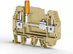 0.0.0.3.75702, Клеммник измерительный с 2-мя тест.разъемами, 6мм.кв., (бежевый); WGL
