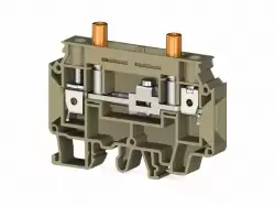 0.0.0.3.75802, Клеммник измерительный с 2-мя тест. разъемами, 10мм.кв., (бежевый); WGO2N