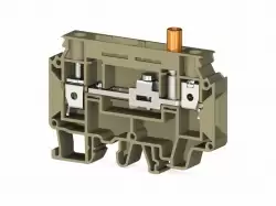 0.0.0.3.75803, Клеммник измерительный с 1-м тест. разъемом, 10мм.кв., (бежевый); WGO2N