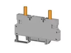 0.0.0.3.76090, Клеммник измерительный с 2-мя тест.разъемами, 6мм.кв., (серый); WGO4