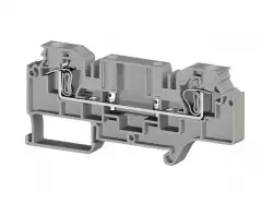 0.0.0.3.76290, Клеммник пружинный измерительный с 2-мя тест.разъемами, 6мм.кв., (серый); WGO D5