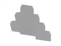 0.0.0.4.50159, Концевой сегмент на клеммники 3-х ярусные PUK3T, (серый); NPP PUK3T