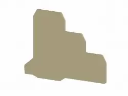 0.0.0.4.50160, Концевой сегмент на клеммники 3-х ярусные PUK3S*, (бежевый); NPP PUK3S