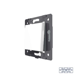 Одноклавишный перекрестный механический выключатель Livolo, цвет белый (механизм)