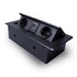Розетка горизонтальная выдвижная 2 Euro 16A, USB type A+C с блоком 18W RocketSocket, проводка, цвет черный