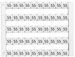 0.0.0.5.05051, DY5,Горизонтальная маркировка  (551…600), DY5, 1 пластина - 50 шт.