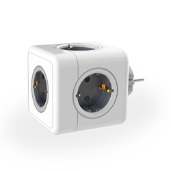 Разветвитель Cube Original 5 Euro 16A RocketSocket, цвет белый-серый Разветвитель Cube Original 5 Euro 16A RocketSocket, цвет белый-серый
