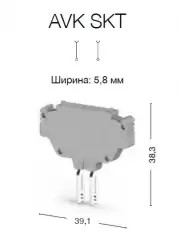0.0.0.4.98759, Картридж (пустой) для клемм AVK 2.5F/CF; AVK SKT