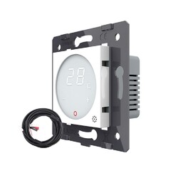 Терморегулятор пола Livolo 16А, сенсорное управление, датчик воздуха, датчик пола 5 м, Белый (механизм)