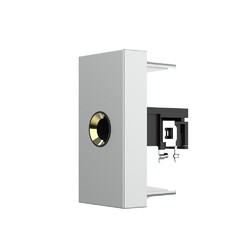 Розетка стерео аудио TRS JACK 6.3 мм Livolo, цвет серый (механизм)