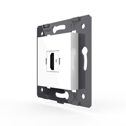 Розетка 1 пост HDMI 2.0 Livolo, цвет белый (механизм)