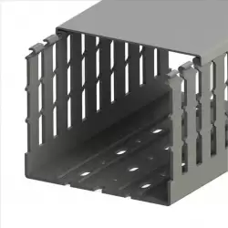 0.0.0.5.51025WS, KKC 1201; Перфорированный короб с крышкой; 120x100 (ШхВ). Широкий шаг перфорации