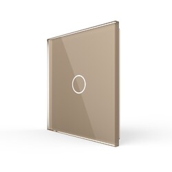 Панель для сенсорного выключателя Livolo, 1 клавиша, цвет золотой, стекло