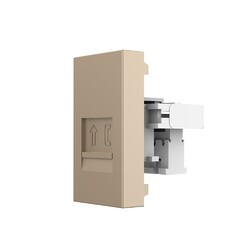 Розетка телефонная RJ-11 кат. 3 Livolo, цвет золотой (механизм)