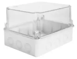 0.0.0.6.90482, Распределительная коробка с перфорацией под выдавливание IP67 - высокая прозрачная крышка KJTO 2520-D Halogen Free