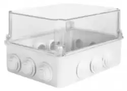 0.0.0.6.90541, Распределительная коробка с заглушками IP65 - высокая прозрачная крышка KJTS 1914-D Halogen Free