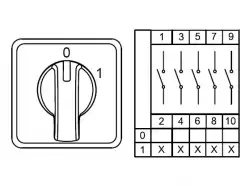0.0.0.8.00046, CS050099M; Двухпозиционные Переключатели Вкл-Выкл (0-1); 5 FAZ 50 A 60°