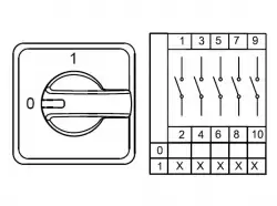 0.0.0.8.00097, CS063273E; Аварийные Переключатели Двухпозиционные (0-1); 5 FAZ 63 A 90°