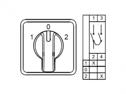 0.0.0.8.00116, CS050051M; Трехпозиционные Переключатели  (1-0-2) ; 1 FAZ 50 A 60°