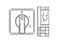 0.0.0.8.00159, CS120107L; Трехпозиционные Переключатели  (1-0-2); 0-1-2 120 A 60° (MOQ 1000)