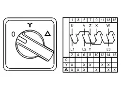 0.0.0.8.00160, CS010012S; Переключатели “Звезда”-”Треугольник” ; 3 FAZ 10 A 60°