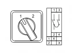 0.0.0.8.00200, CS010054S; Двухпозиционные Переключатели  (1-2); 1 FAZ 10 A 90°