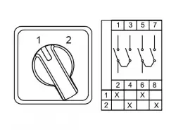 0.0.0.8.00212, CS020055S; Двухпозиционные Переключатели  (1-2); 2 FAZ 20 A 90°