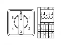 0.0.0.8.00278, CS080110L; Многоступенчатые переключатели - 1 полюс; 0-5 80 A 60° (MOQ 1000)