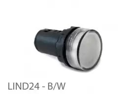 0.0.0.8.00710, LIND24 - B/W; Лампы сигнальные светодиодные - 24 В AC/DC (Белый)