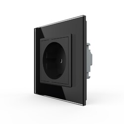 Розетка Livolo 1 модуль Черная
