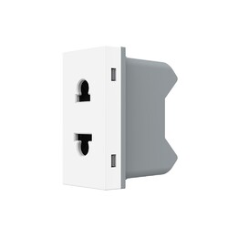 Розетка электрическая 1/2 10A Livolo, цвет белый (механизм)