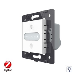 Одноклавишный проходной умный сенсорный Адаптивный диммер Слайдер Livolo ZigBee, цвет белый (механизм)