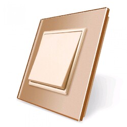 Одноклавишный механический выключатель Livolo, 1 пост, Золотой