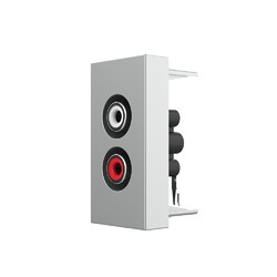 Розетка мультимедийная RCA аудио Livolo, цвет серый (механизм) Розетка мультимедийная RCA аудио Livolo, цвет серый (механизм)