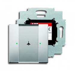 ABB 6125/01-866-500 Сенсор 1-клавишный с коплером в комплекте, нержавеющая сталь арт. 6115-0-0211