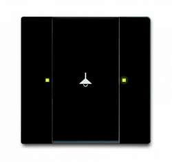 ABB 6125/02-885-500 Сенсор 1/2-клавишный, чёрный бархат арт. 6115-0-0227