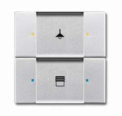 ABB 6126/02-83-500 Сенсор 2/4-клавишный, серебристый алюминий арт. 6116-0-0208