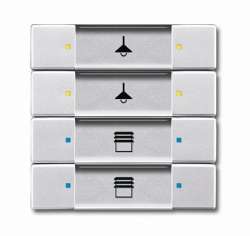 ABB 6127/02-83-500 Сенсор 4/8-клавишный, серебристый алюминий арт. 6117-0-0234