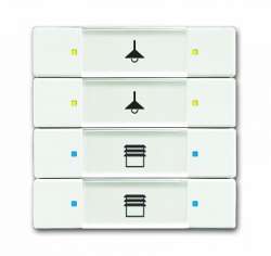 ABB 6127/02-884-500 Сенсор 4/8-клавишный, белый бархат арт. 6117-0-0242