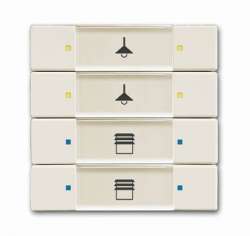 ABB 6127/02-896-500 Сенсор 4/8-клавишный, chaley-white арт. 6117-0-0251