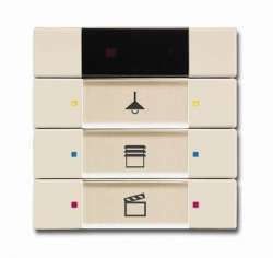 ABB 6129/01-82-500 Сенсор 3/6-клавишный, ИК-приёмник, слоновая кость арт. 6135-0-0157