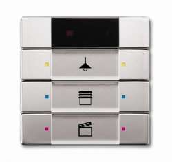 ABB 6129/01-866-500 Сенсор 3/6-клавишный, ИК-приёмник, нержавеющая сталь арт. 6135-0-0162