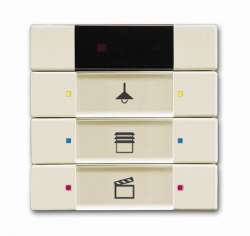 ABB 6129/01-896-500 Сенсор 3/6-клавишный, ИК-приёмник., chaley-white арт. 6135-0-0170