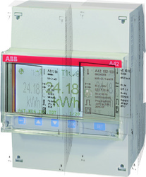 ABB A42 112-200 Счетчик 1-ф.,1-т.,кл.т.1,трансф.вкл. 1(6)А, имп.выход,RS485 арт. 2CMA100094R1000