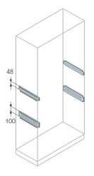 ABB AM2 Профиль L=300 H=48 для монтажа аксессуаров (2шт) арт. TS1003