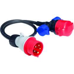 ABB Адаптер на кабеле 416P6/DUO-C, ввод: 16A, 3P+N+E, вывод:2хс/з, 16А, 3P+N+E, IP44 арт. 2CMA170265R1000