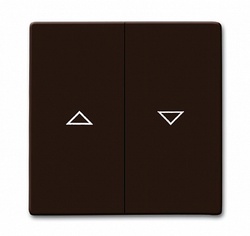 ABB Allwetter 44 Клавиша для жалюзи 2000/4 US и 2020/4 US, с маркировкой, IP44, коричневый арт. 1731-0-1970